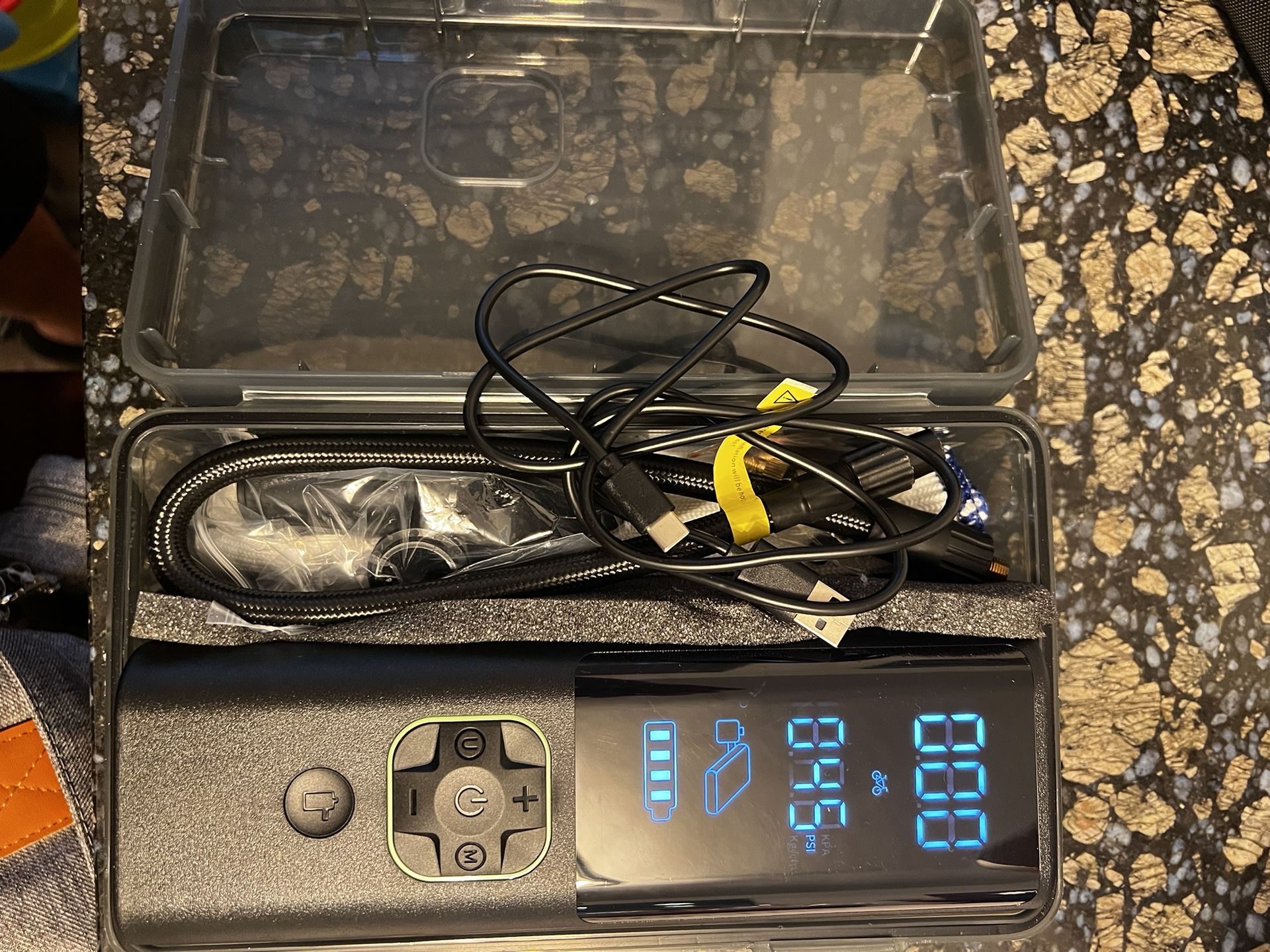 Tire Inflator Portable Air Compressor, 3X Faster Portable Tire Inflator, 150PSI Portable Air Compressor With HD Display, Air Pump for Tires of C