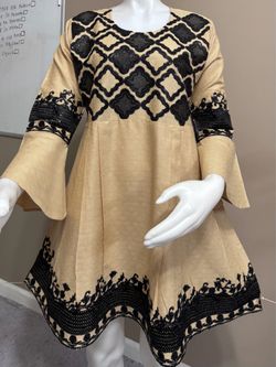 Cotton embroidered peplum top