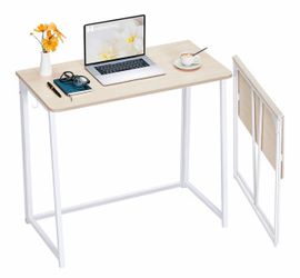 WOHOMO Folding Desk, Small Foldable Desk 31.5" for Small Spaces