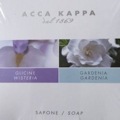 GIFT READY!  ACCA KAPPA FRAGRANT BAR SOAP 5.3oz (2pk)