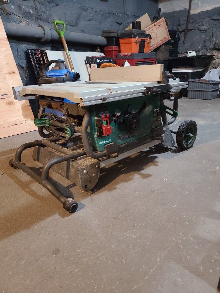 10" Metabo Table Saw, On Rolling Stand