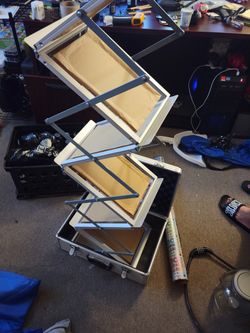 Portable Foldable Metal Literature Rack Display Holder Stand w/Carry Bag