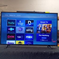 55 Inch Roku 4k Smart TCL Beautiful Tv Comes With Remote Control Shows Great Picture Works Fantastic Guaranteed