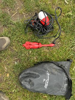 Kayak anchor and rope and bag