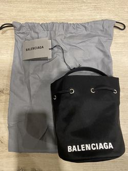 Balenciaga Wheel Drawstring Bucket Bag