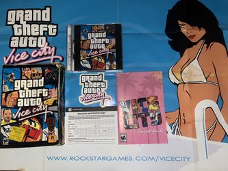 Grand Theft Auto / GTA Vice City pc edition Big Box US version COMPLETE brand new Sticker and Discs(Discs Never Used Before)
