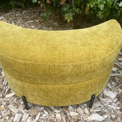 Moon shaped ottoman, yellow