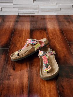 Birkenstock Papillio Gizeh Floral Thong Sandals — EU 37