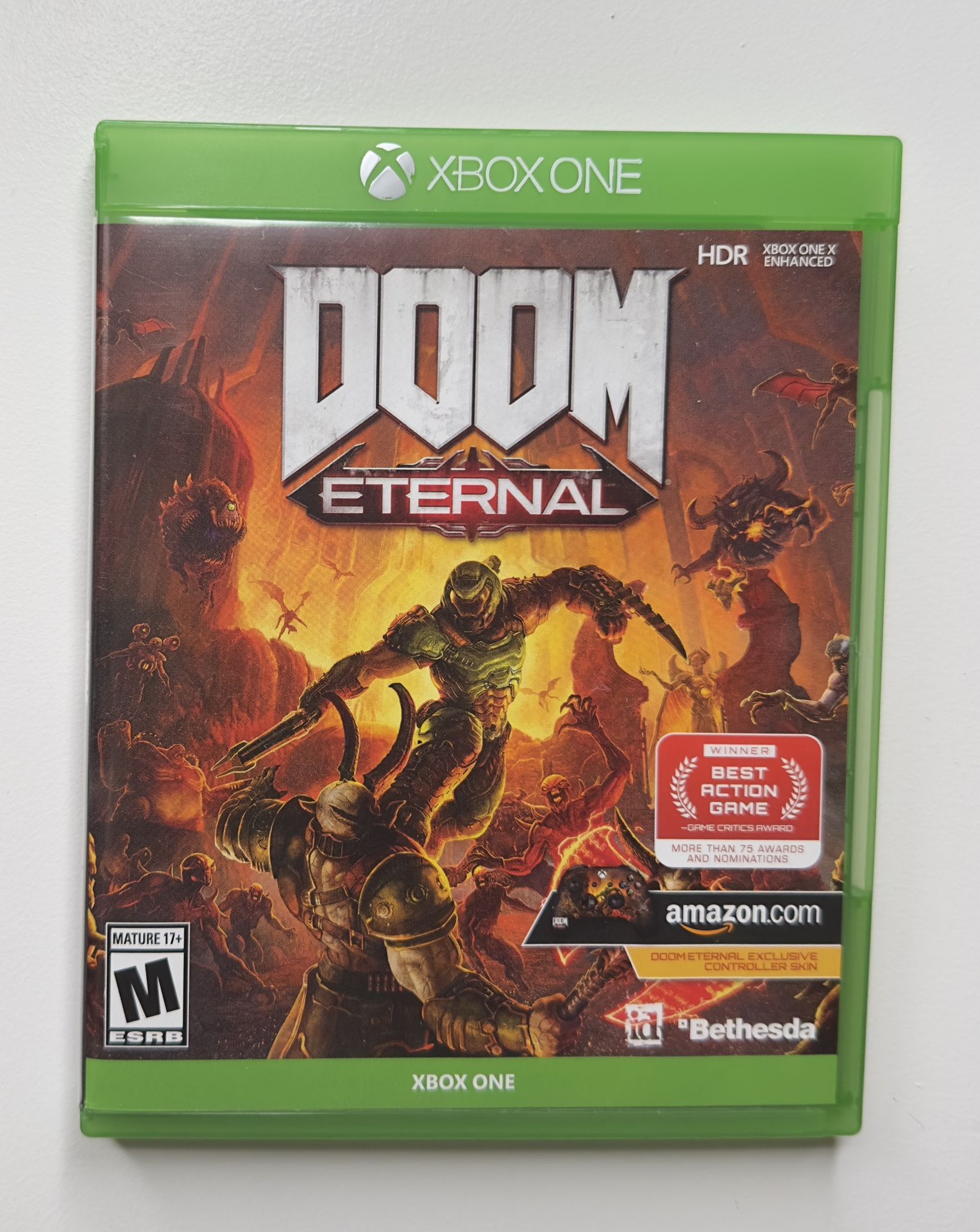 Doom Eternal Video Game for Xbox One - Comes W/ Skin for Xbox One Controller