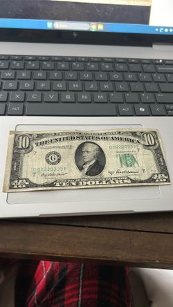 1950 series B $10 federal reserve note