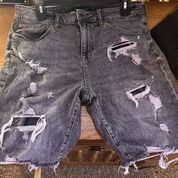 Grey Denim Jorts