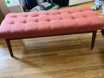 Mcm style bench wood orange