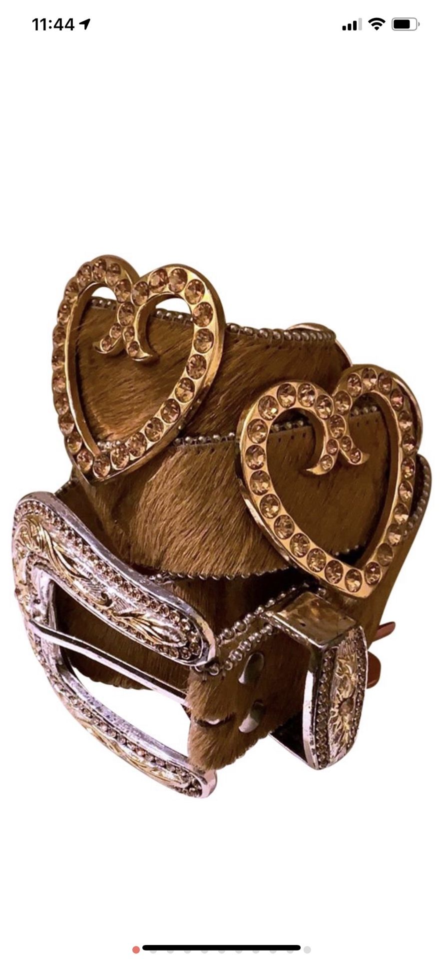 BB Simon Swarovski Heart Crystal Belt