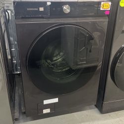 Samsung Bespoke Washer 5.3 Cu Ft In Black Stainless Steel 