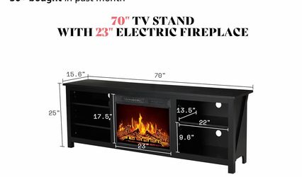 Entertainment center with fireplace