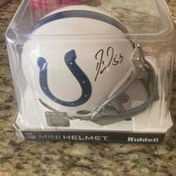 Signed Darius Leonard Mini Helmet