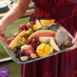 Bandeja De Crystal Wildflower Princess House