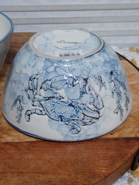 In Homestylez Chesapeake Bay White Crab Soup / Cereal 6" Bowls Set Of 2, Condition is "New". Shipped with USPS Priority Mail, UPS, FedEx.