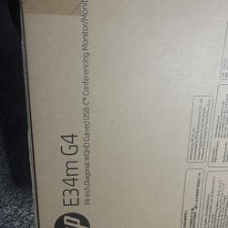 Hp E34m G4 34inch Curved Screen 