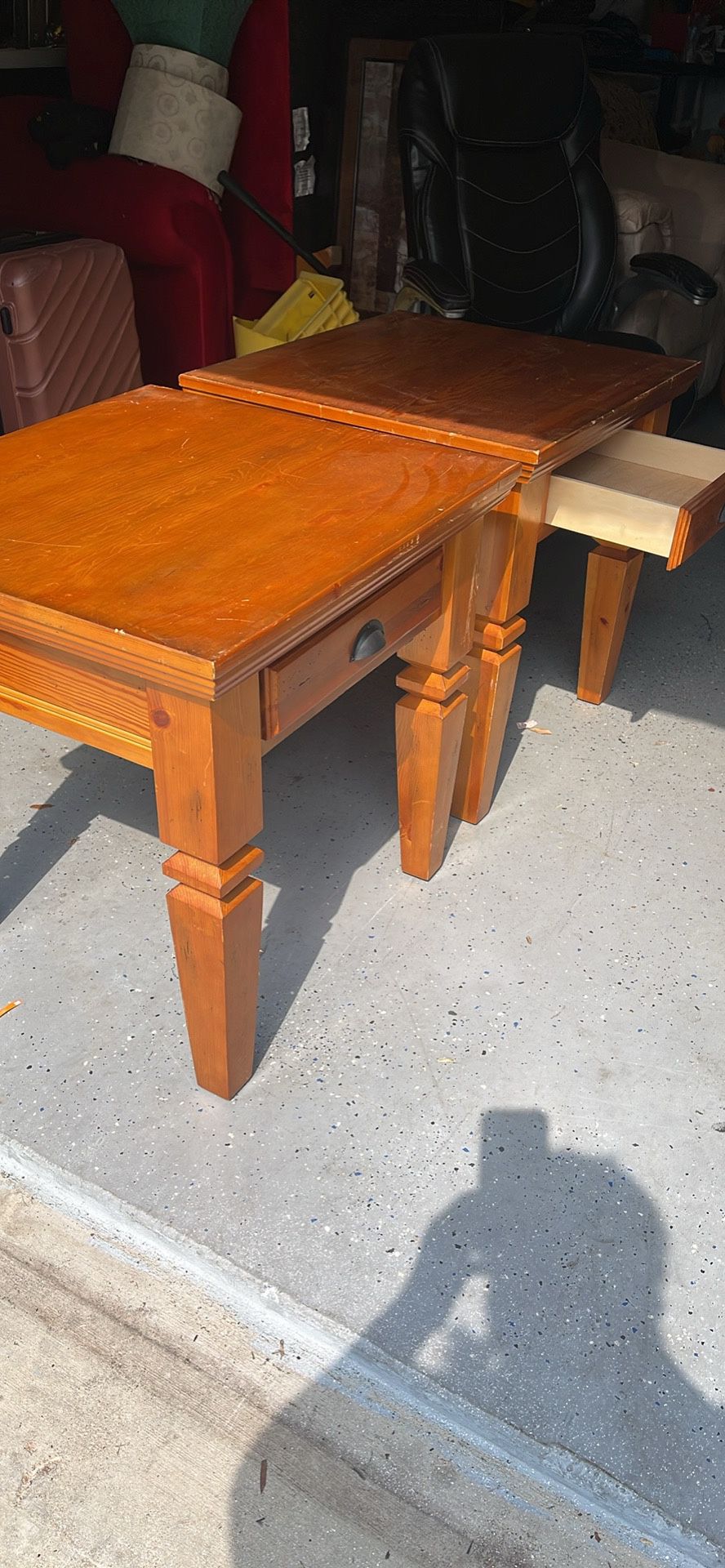 2 Solid wood end Tables