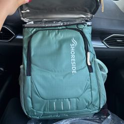 Green Shoreside Backpack Cooler