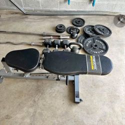 Very Heavy Duty Bench  On Wheels Like New