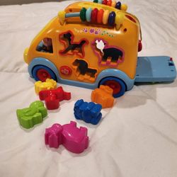 Toddler/Baby Toy Bus with Animal Blocks