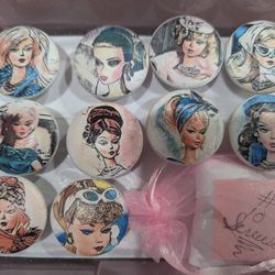 10 Vintage Barbie Drawer Pulls/Knobs