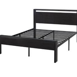 SHA CERLIN 14 Inch Queen Size Metal Platform Bed Frame