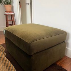 Brand new Crate & Barrel Ottoman - Olive green