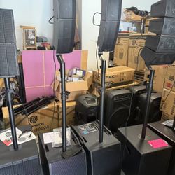 Bluetooth Proreck Club 3200 12-Inch 4000 WattDJ/Powered PA Speaker System Combo Set