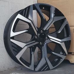 20X7.5 WEOE-56770 GLOSS BLACK / MACHINED FACE Wheels