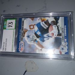 1989 Pro Set Emmitt Smith Rookie Card Rated 7 1