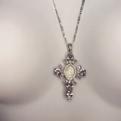 Silver Cross Necklace 