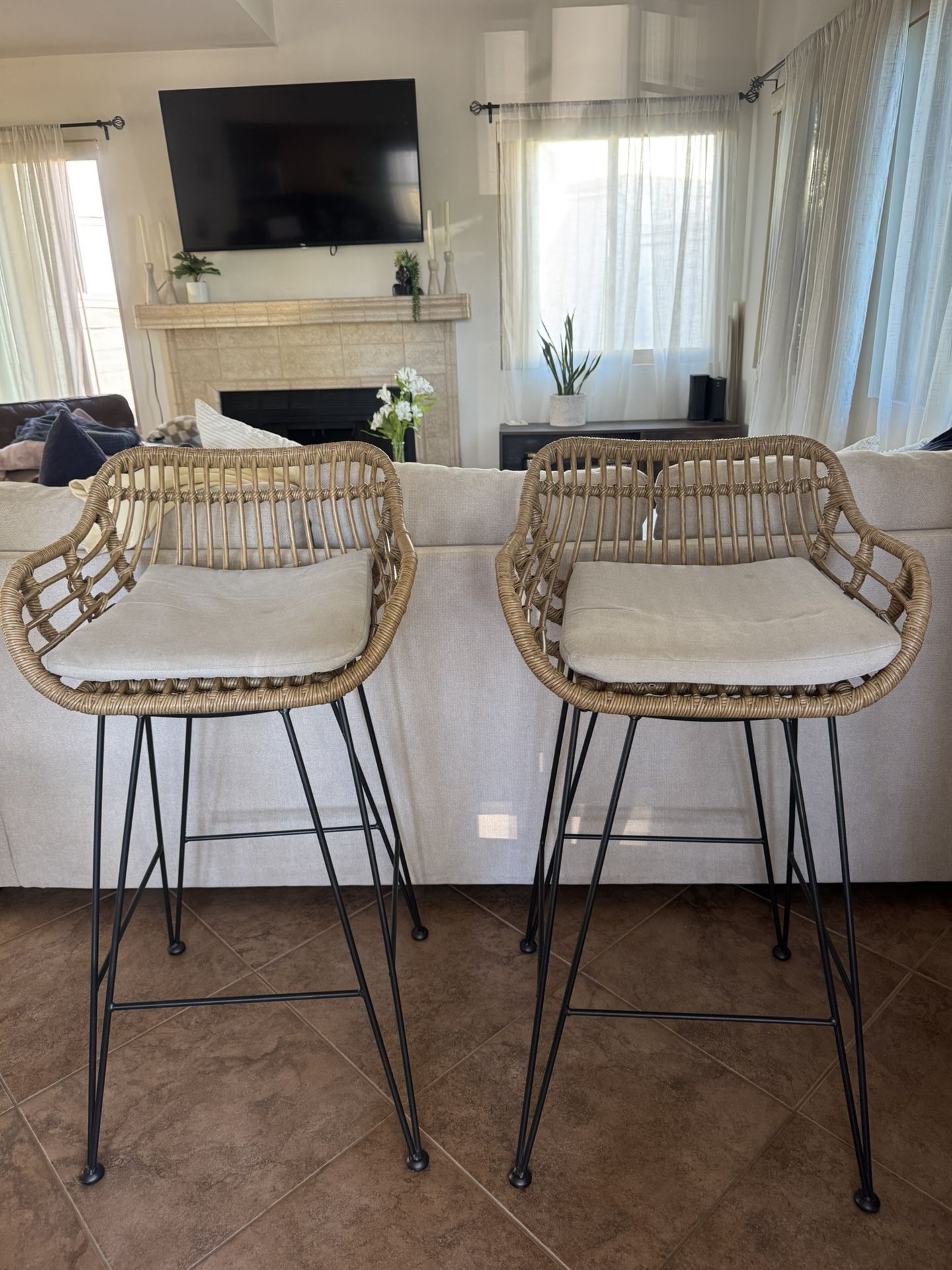 Rattan Bar Stools/Chairs 