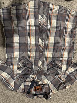 Men’s rock revival button up shirt size L