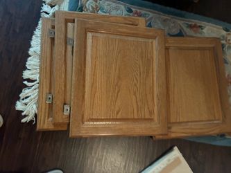 Shelving and kitchen cabinet  doors oak