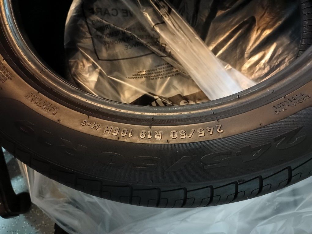 3 Pirelli Runflat Tires 245/50 R19 For BMW X3