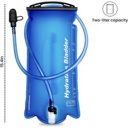 OMOVEE 2 Liter Hydration Bladder Leak-Proof Water Bladder, Easy Cleaning, Larger Opening Water Reservoir for Hydration Backpack Replacement Blue