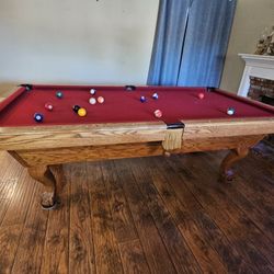 Pool Table With Accessories 