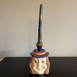 Halloween Witch Candle Holder Old Country Gift Collection Rare Vintage