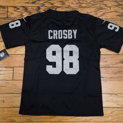 Adult, Women’s and youth Black Max Crosby Las Vegas Raiders Stitched Jersey
