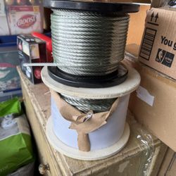 Two Spools Of Cable 3/8 1/2 Inch 