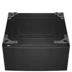 LG - 27" Laundry Pedestal with Storage Drawer - Black Steel