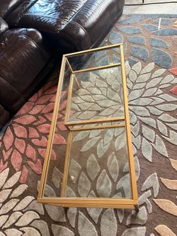 Glass coffee table