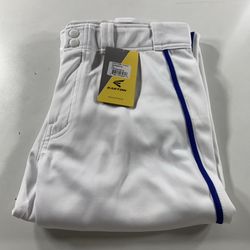 Easton Mako 2 Youth X-Large Baseball Pant White w/ Royal Piping Adjustable