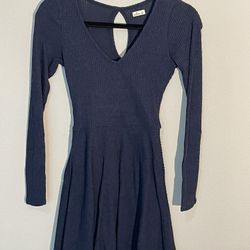 Dark Blue Hollister Keyhole Sweater Dress - Size XS