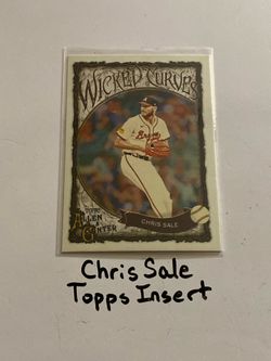 Chris Sale Atlanta Braves All-Star Pitcher Topps Short Print Insert Card.