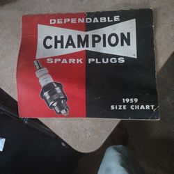 Antique Spark Plug Chart. 