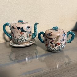 Japanese Tea Pot And Sugar Holder